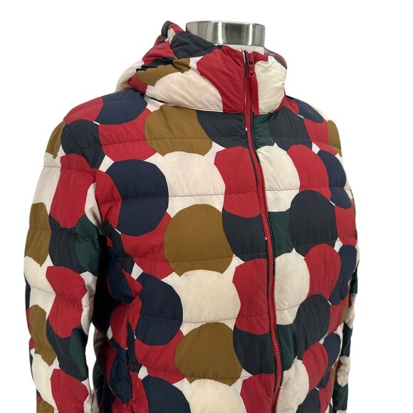 MARIMEKKO x Uniqlo Women’s Multicolor Circle Ultra Light Puffer Hooded Jacket - Picture 2 of 11